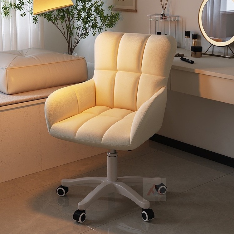 Cheap price home office furniture white swivel chair velvet chair for home