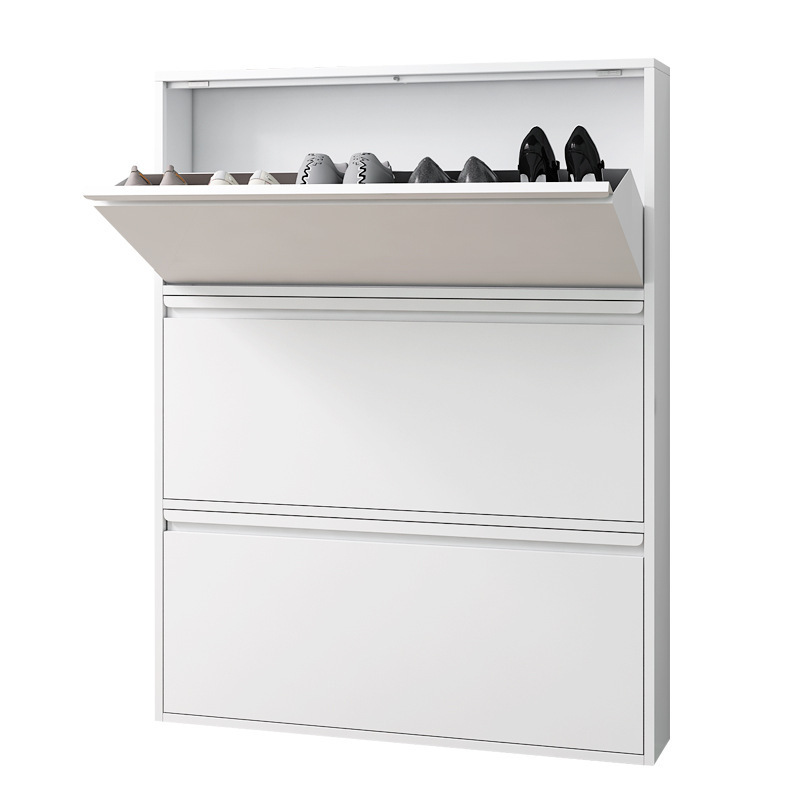 Wholesale living room furniture cold rolled steel shoe boxes shoe storage box steel shoe rack for home