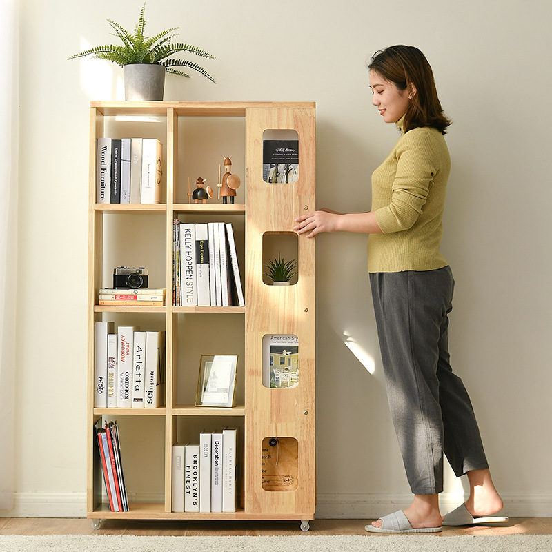 Luxury living room furniture white solid wood modern bookcases bookshelf design book shelf with 5 tiers