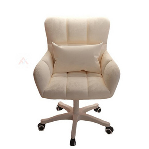 Cheap price home office furniture white swivel chair velvet chair for home