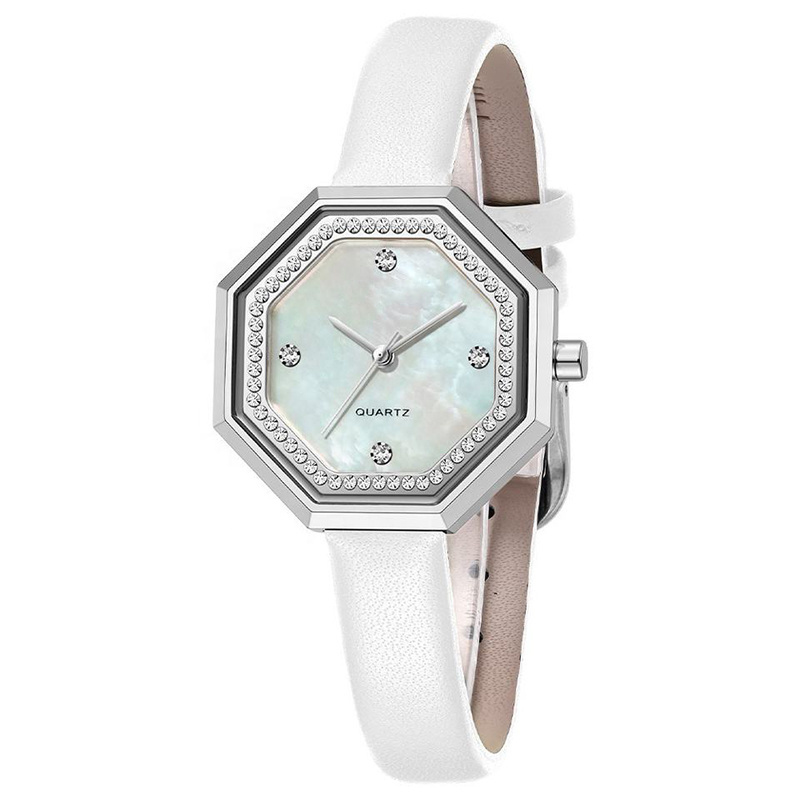 Diernuo Special Design Hexagon Watches with Diamond for Ladies