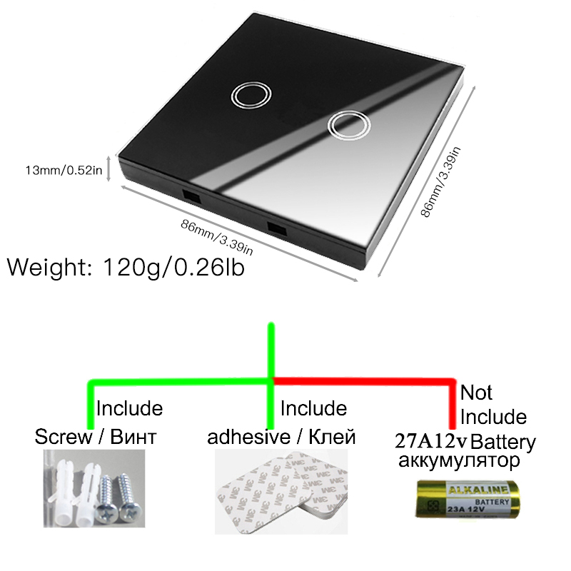 Touch Screen Sensor LED Light Switch 220V-240V Smart Wall Touch Switch Crystal Glass Control Panel Lamp Switch