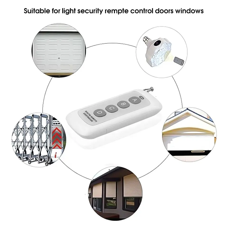 Remote Control 4 Button 433MHZ Transmitter RF Long Range Wireless Remote