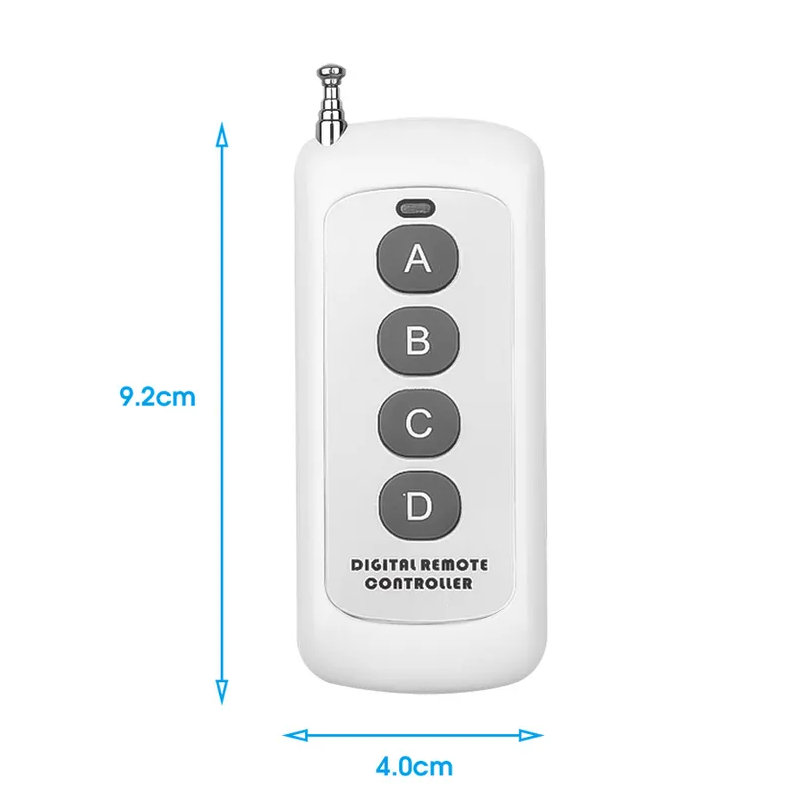 Remote Control 4 Button 433MHZ Transmitter RF Long Range Wireless Remote