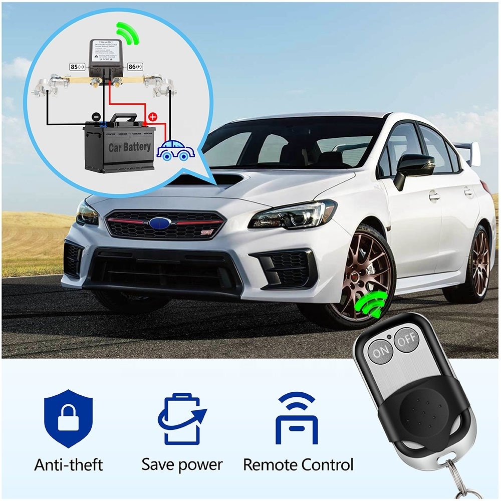 Wireless Remote Control Power Cut Off Switch DC 12V 200A Car Battery Disconnect Switch