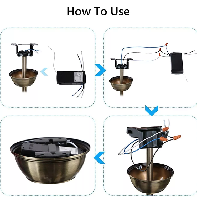 Wireless Ceiling Fan Remote Control Switch Factory Supply Ceiling Fan Remote Control Kit  For Fan And Light