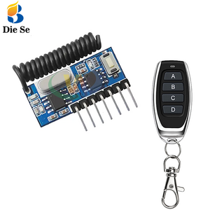 Wireless 433Mhz RF Module Receiver Built-in Learning Code 1527 Decoding 4 Channel Output