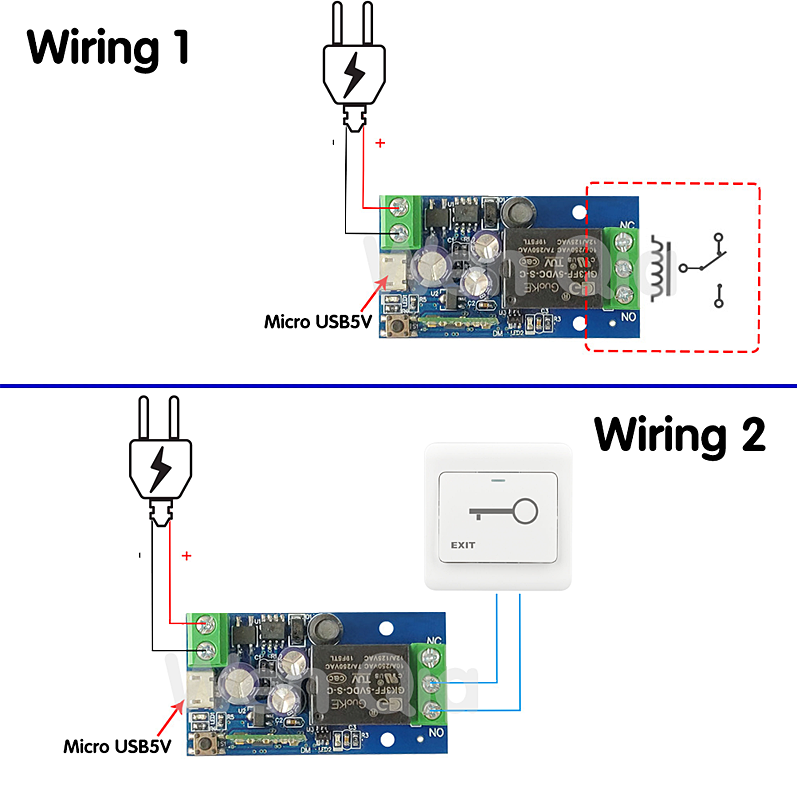 EweLink Wifi Smart Switch DC 7V 12V 24V 48V USB 5V Dry Contact Relay Timing Module Voice Control Work With Alexa Google Home