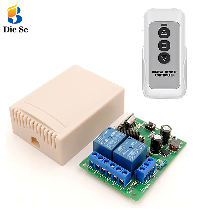 433Mhz 220V wireless remote control switch for motor forward and reverse controller automatic doors /roller shutter garage door