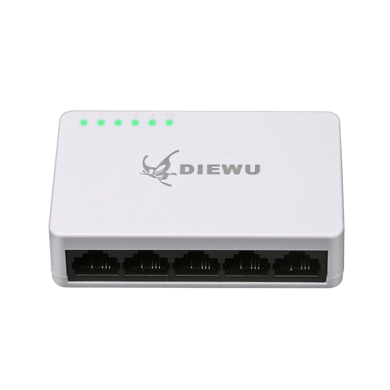 DIEWU factory 5 ports unmanaged 10/100Mbps ethernet lan switch