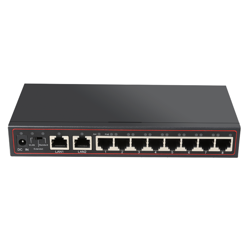 Diewu 10/100 mbps PoE network switch 10 ports for IP camera