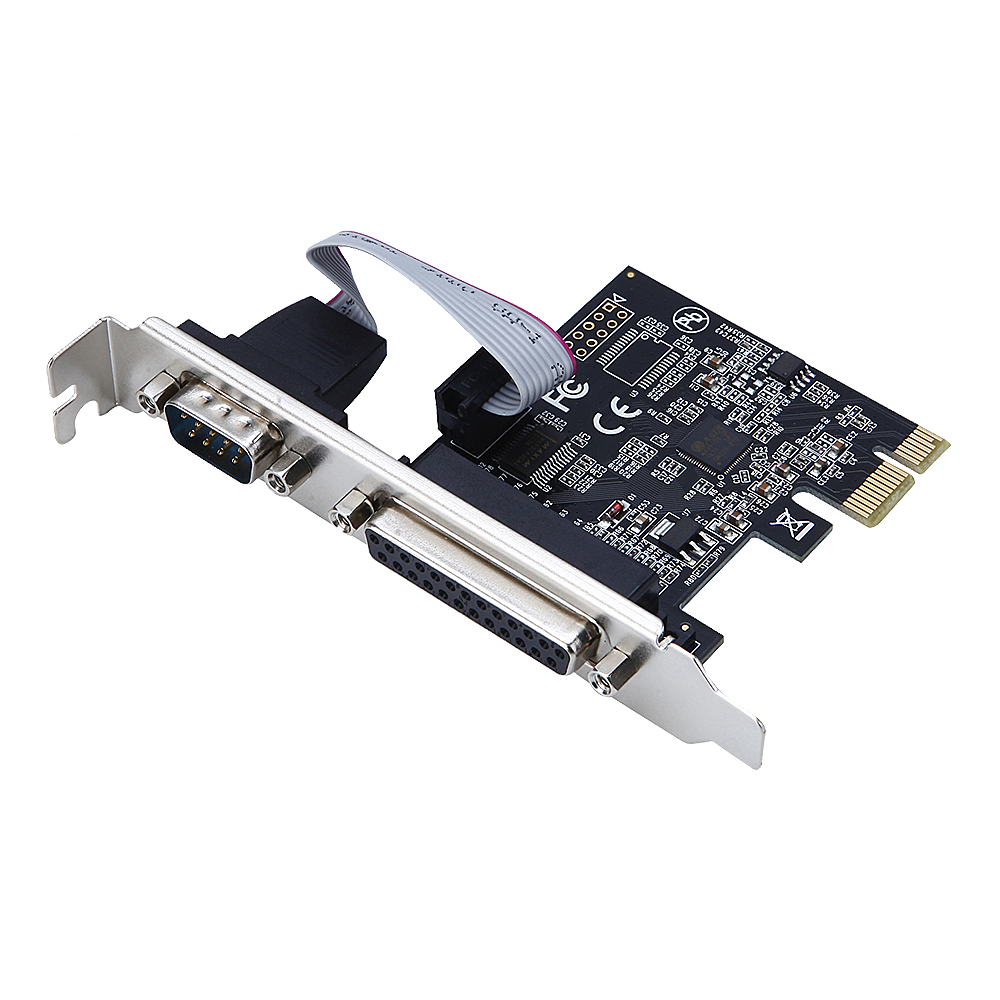 PCI express to 1 serial 1 parallel card computer adapter Asix99100 RS232 DB9 & DB25 Computer Accessories