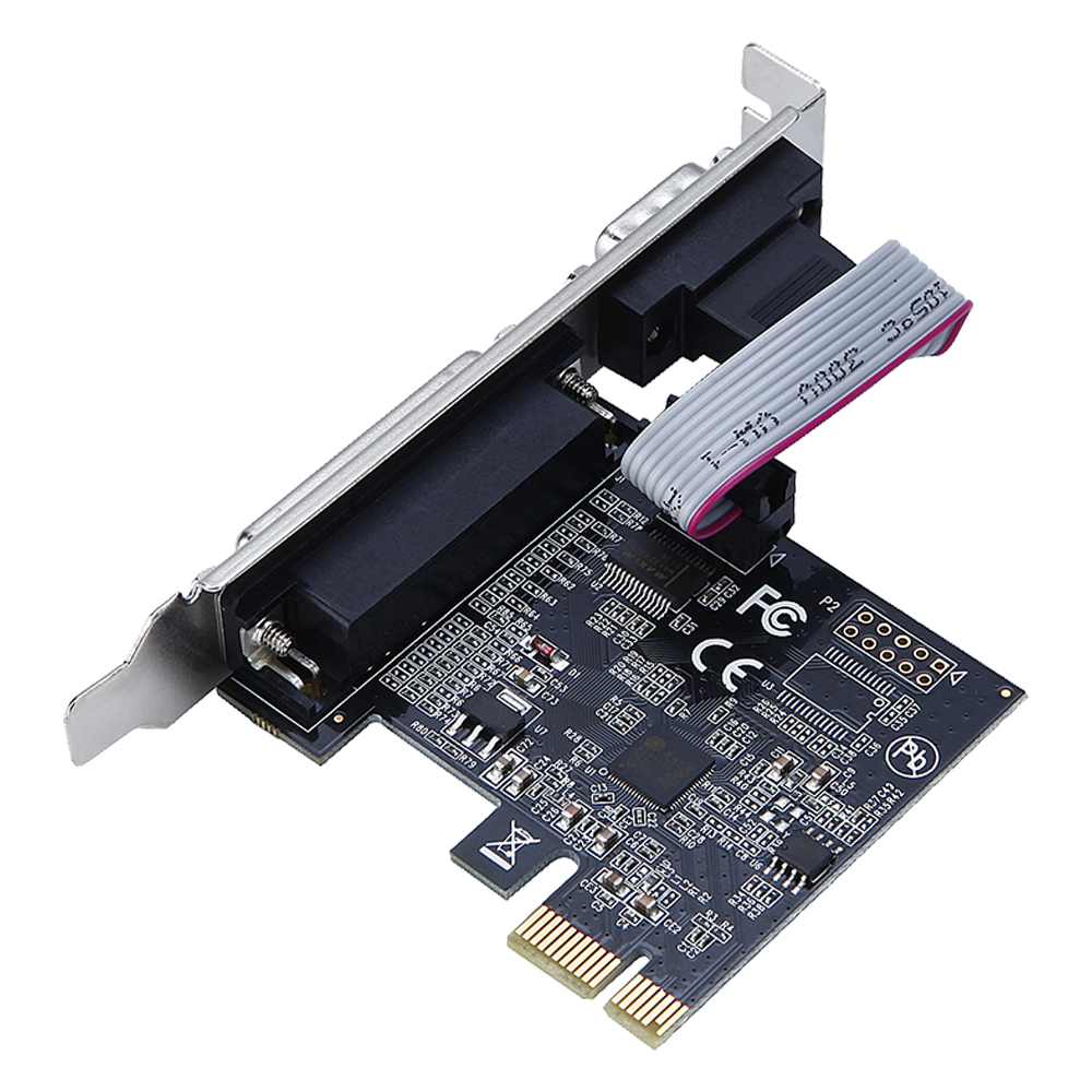 PCI express to 1 serial 1 parallel card computer adapter Asix99100 RS232 DB9 & DB25 Computer Accessories