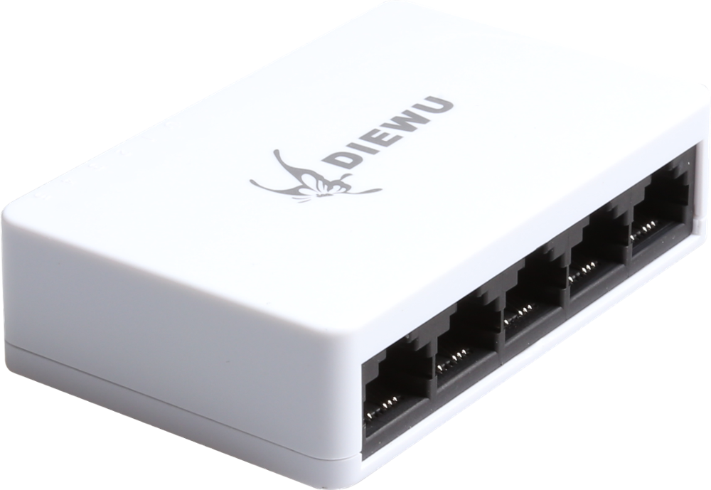 DIEWU factory 5 ports unmanaged 10/100Mbps ethernet lan switch