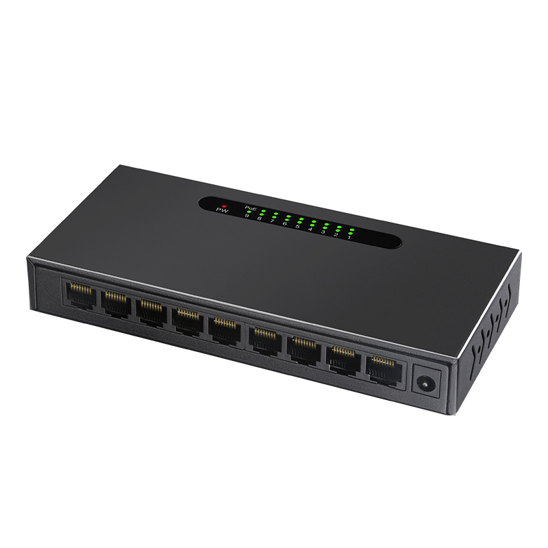 Diewu 10/100 mbps 8ports PoE network switch 9 ports for IP camera build in power adapter