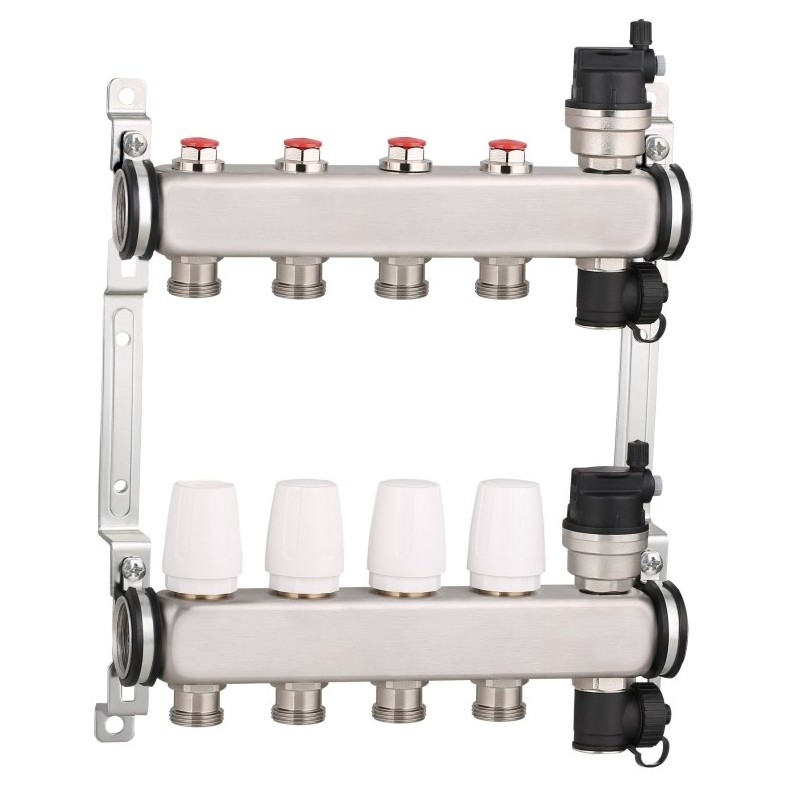 Hot Selling  2-12 Loops Pex Pipe Manifold for Underfloor & Radiant Heating