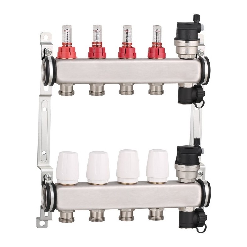 Hot Selling  2-12 Loops Pex Pipe Manifold for Underfloor & Radiant Heating