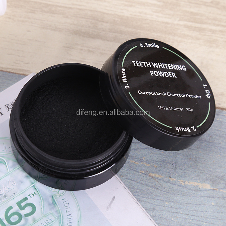 Natural Tooth Whitening Cleaning Washing Black Shell Coconut Activated Charcoal Powder Oem Tooth Teeth Whitening Powder