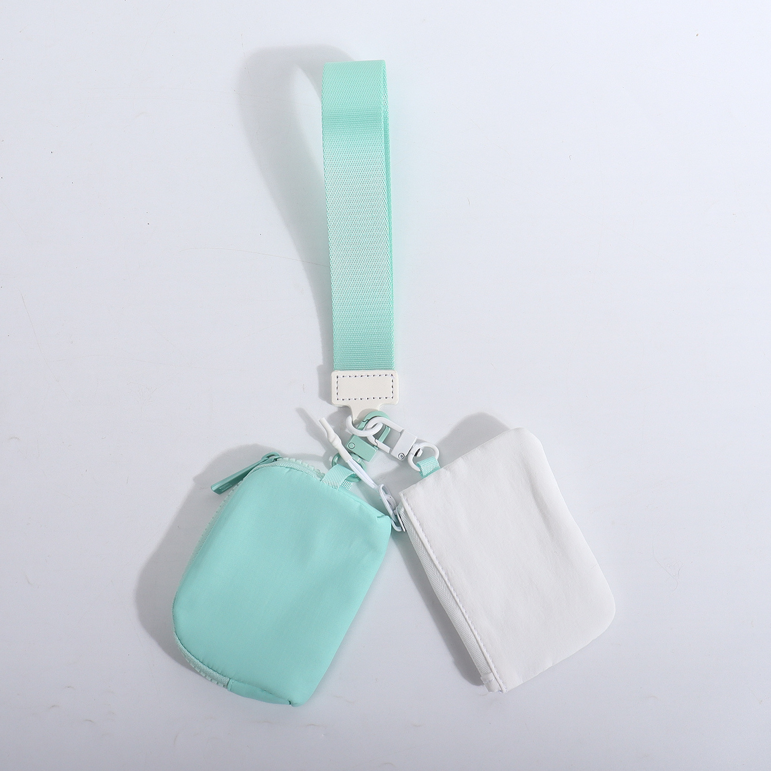 5 Colors Nylon Small Pouch Cute Gift Mini Coin Purse Pouch Bag Wallets Money Card Bag Zipper Keychain Coin Purses Wristlet Bag