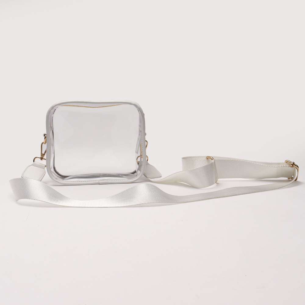 Stadium Approved Pvc Tpu Clear Purse Crossbody Waterproof Sling Bags For Women Shoulder Bag Transparent Clear Pvc Crossbody Bag