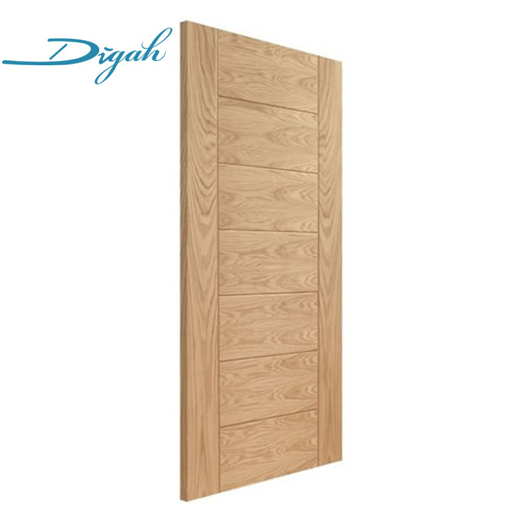 10 Years Guarantee Low Price Fire Rated Designs Red oak veneer Interior wood Flush Door for UK market