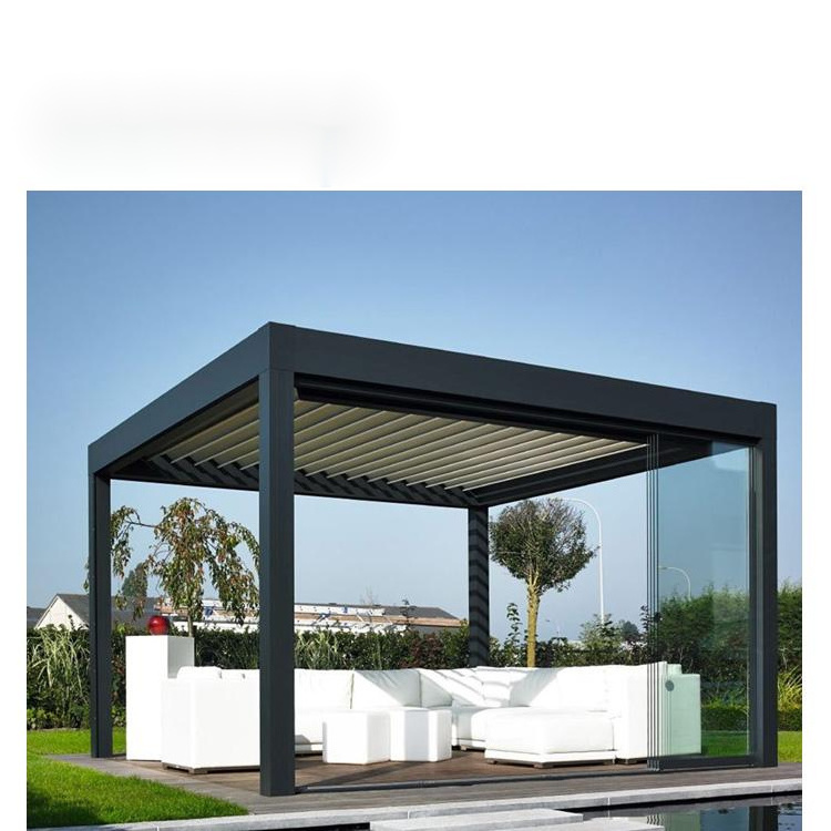 Chinese Outdoor Garden Waterproof Aluminium Alloy Pavilion Guangdong 6x6 Aluminum Gazebo 5x5 Aluminum Gazebo