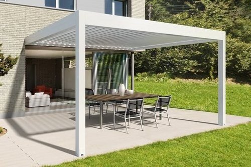 Customized Outdoor Motorized Waterproof Pergola Garden Louver Aluminum Roof Gazebo for Summer Snow Proof Pergola