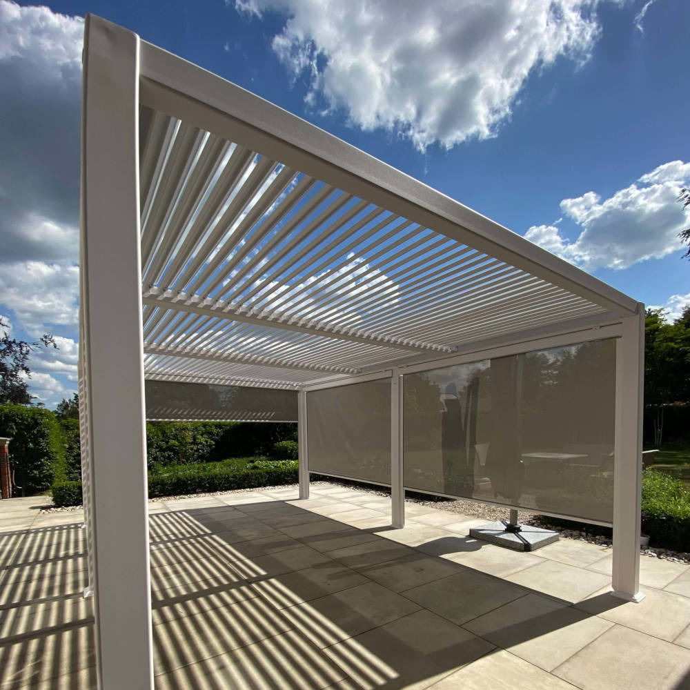 Outdoor Garden Motorized Customized Louver Roof System Aluminum Gazebo Bioclimatic Aluminium Pergola