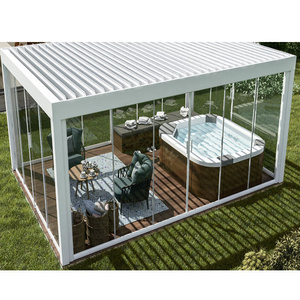 Modern Design Garden decorative leisure rest pavilion gazebo sunshade texture wpc pergola