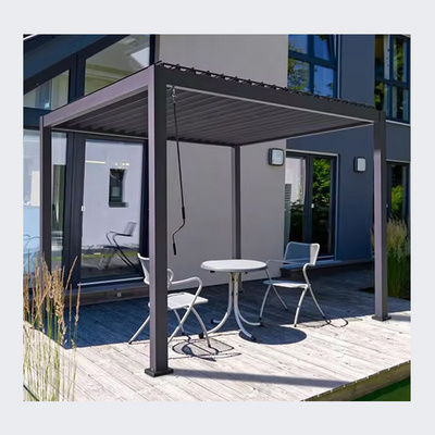 Aluminum Outdoor Waterproof Pergola Opening Roof Louver Retractable Gazebo Sunshade Garden Pergola