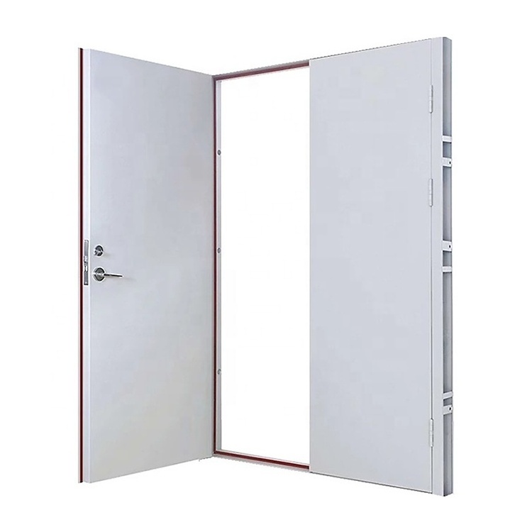 door Safety 90mins stairwell escape double steel doors fire-resistant metal door