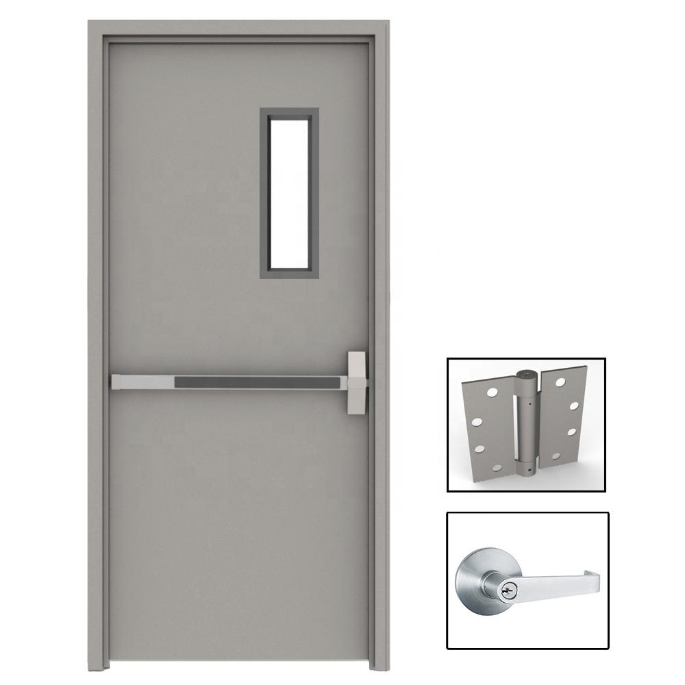 Interior security steel door China supplier fire rated safety door hotel room door