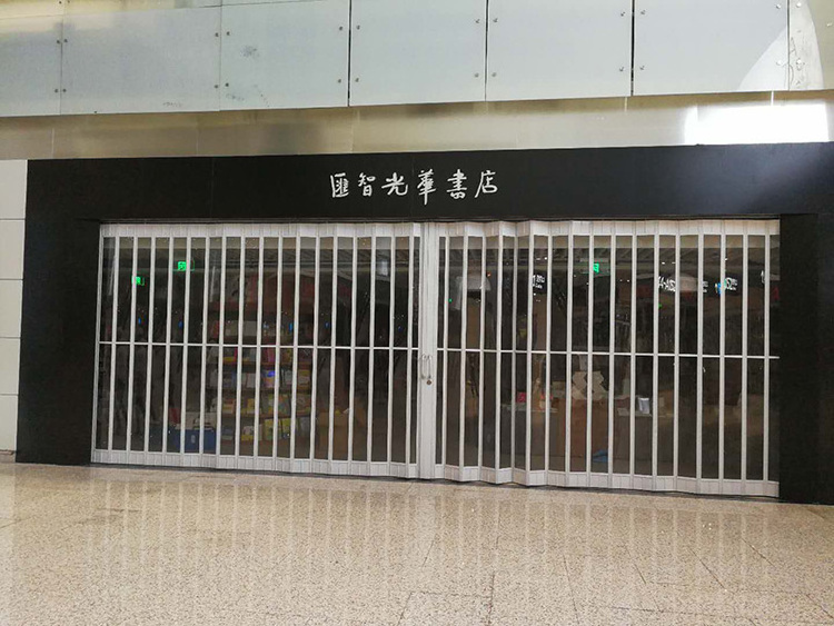 shop front transparent plastic acrylic automatic sliding door