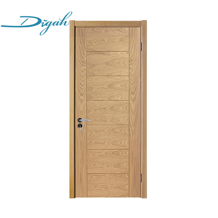 10 Years Guarantee Low Price Fire Rated Designs Red oak veneer Interior wood Flush Door for UK market