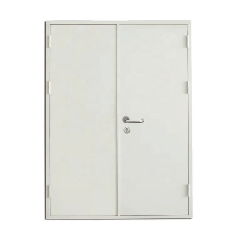 Fire Protection Project Door Residential Access Fire Door Commercial Steel Wooden Unequal Double Fire Rated Door