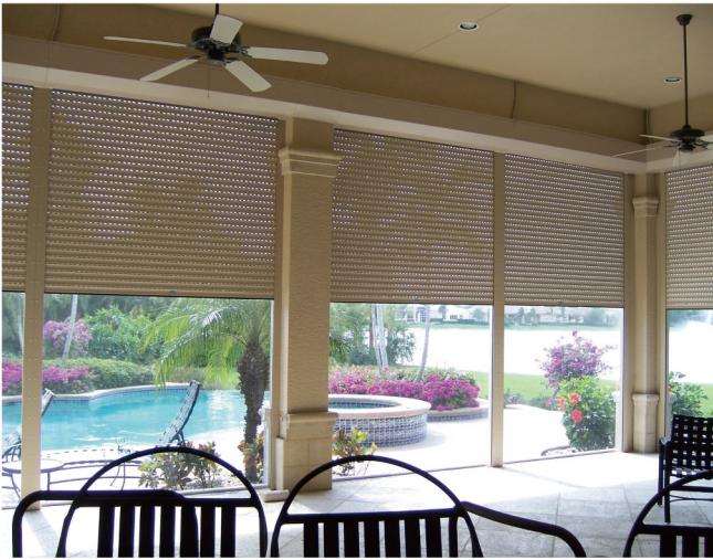 External Roller Shutters Electric Patio Security Rolling Doors For Customization