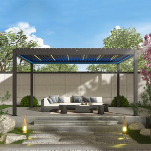 OEM Modern Garden Outdoor Aluminum Louvered Pergola Bioclimatique Aluminium Pergola Gazebo Pergole Pergule Pargola Pavilion