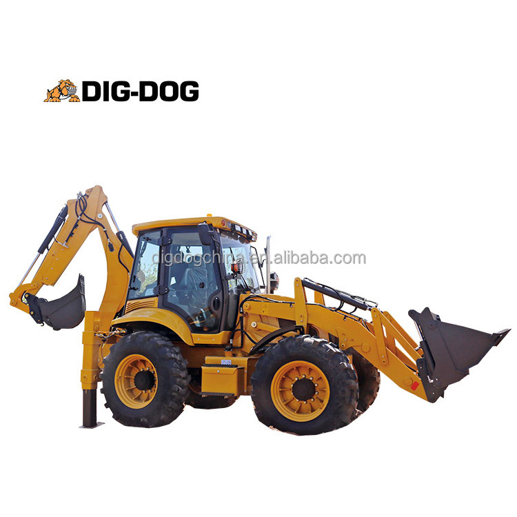 Mini Backhoe Loader 2.5 Ton 4 Wheel Compact Tractor Backhoe Excavator Loader With Price For Sale