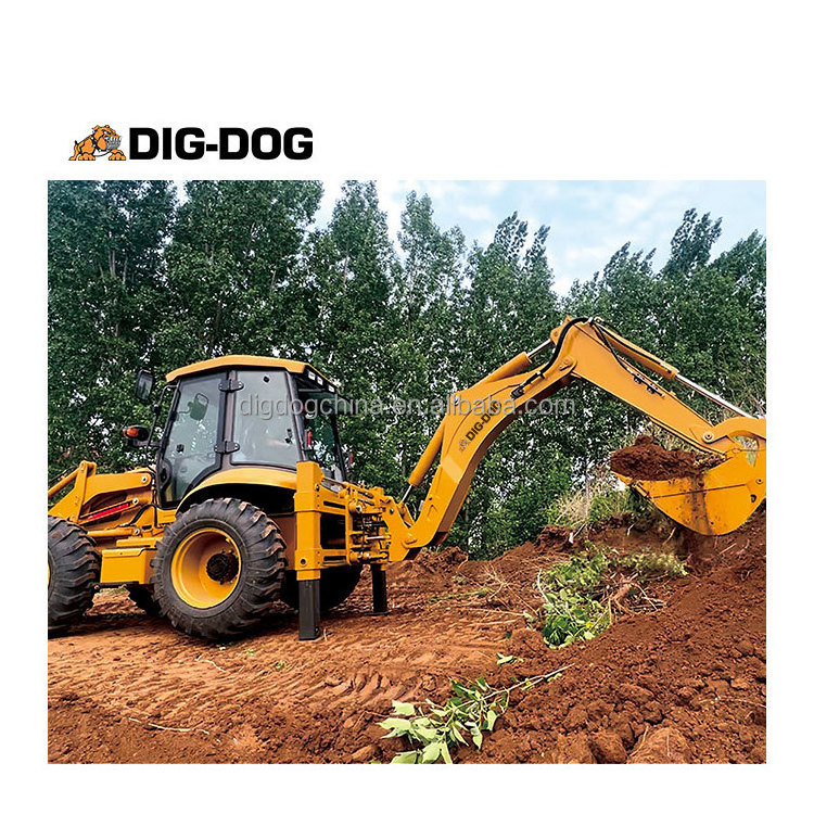 Mini Backhoe Loader 2.5 Ton 4 Wheel Compact Tractor Backhoe Excavator Loader With Price For Sale