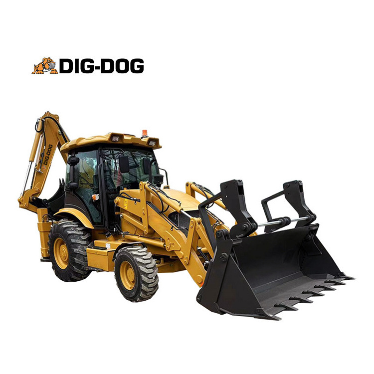 Mini Backhoe Loader 2.5 Ton 4 Wheel Compact Tractor Backhoe Excavator Loader With Price For Sale