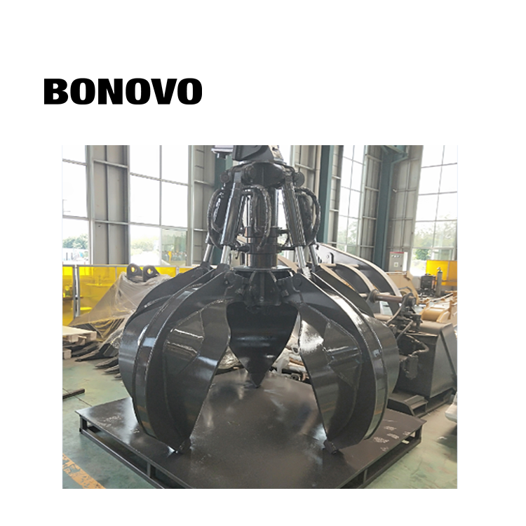 Bonovo Hydraulic Excavator rock stone grapple orange peel grapple