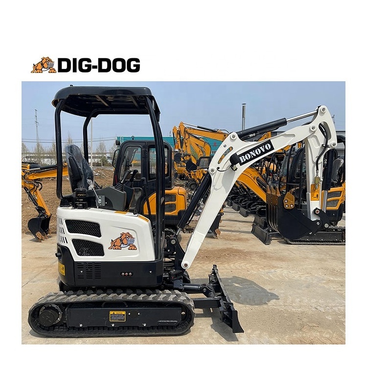 1ton excavator mini kubota engine with side boom 2t excavator cable trench digger from china