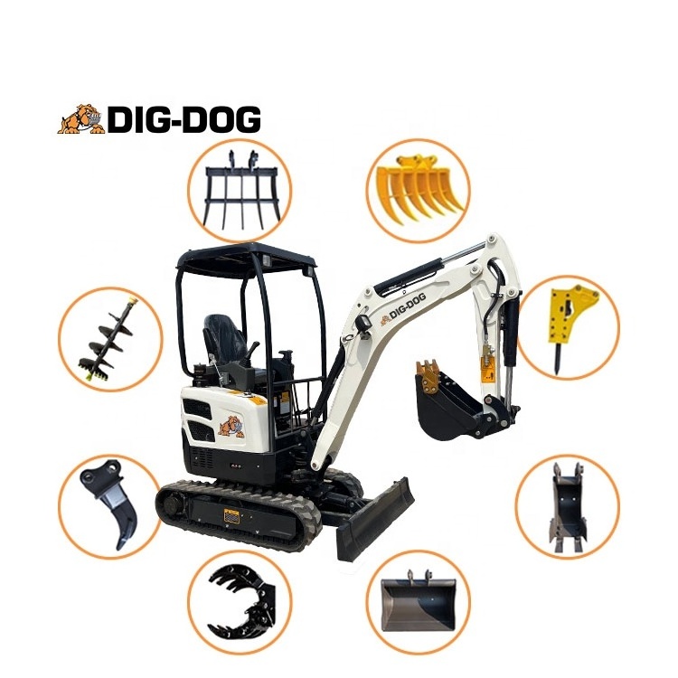 2 Ton Mini Digger excavator Machine Diesel Hydraulic Backhoe Micro Track Hoe Small Crawler Mini Excavator