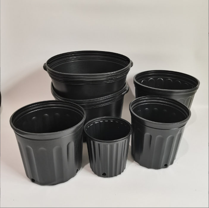 1 2 3 5 7 gallon blow Molded black outdoor plastic plant nursery Seedling Gallon Flower Pot