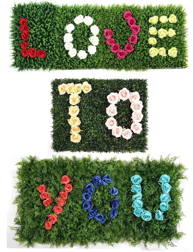 50*50cm Lawn Plastic Hanging Artificial Plant Grass Wall for Wall Decoration Artificial Plant Wall Boxwood Panels