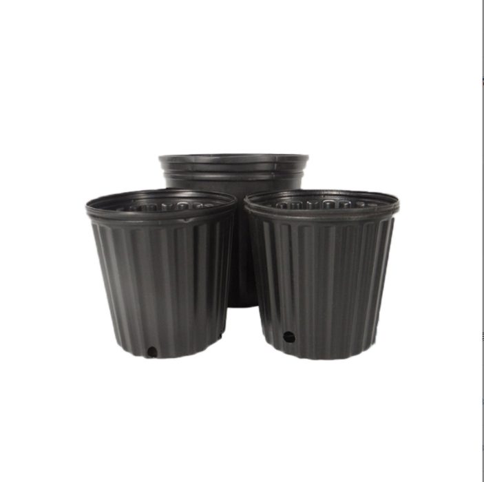 1 2 3 5 7 gallon blow Molded black outdoor plastic plant nursery Seedling Gallon Flower Pot