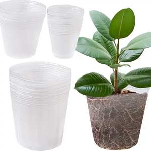 clear transparent Nutrition plastic nursery pots Pure HDPE nursery pot soft flower pot