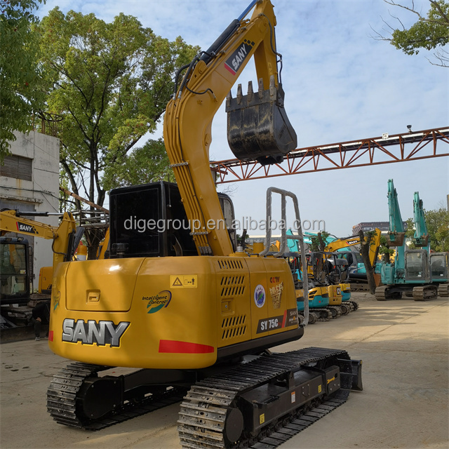 Hot selling used excavator crawler excavator Sany SY75C mini excavator from Sweden on sale