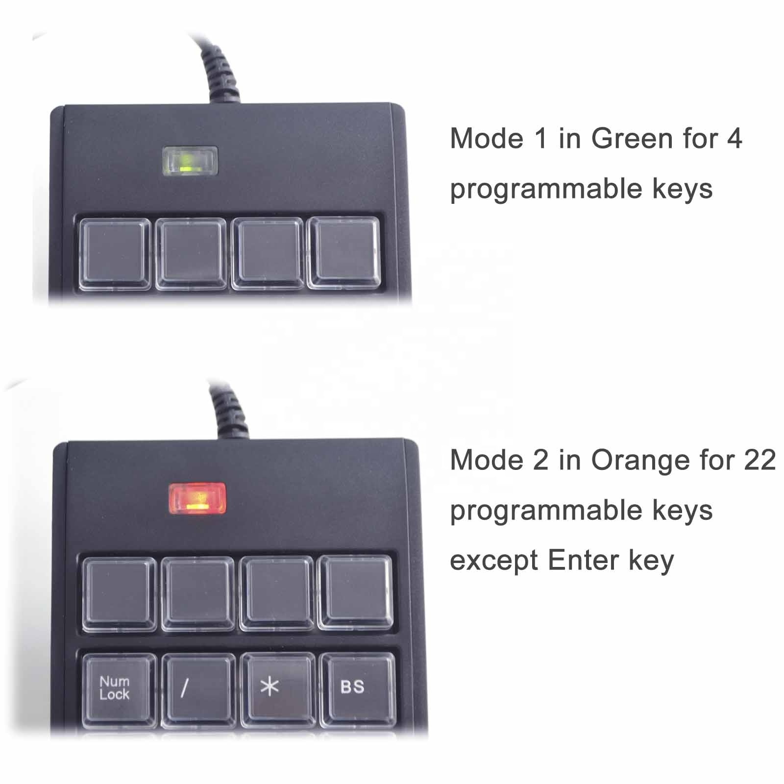 Taiwan Made Hot Selling USB 26 Key Programmable Macro Numeric Keypad Control Pad for Windows