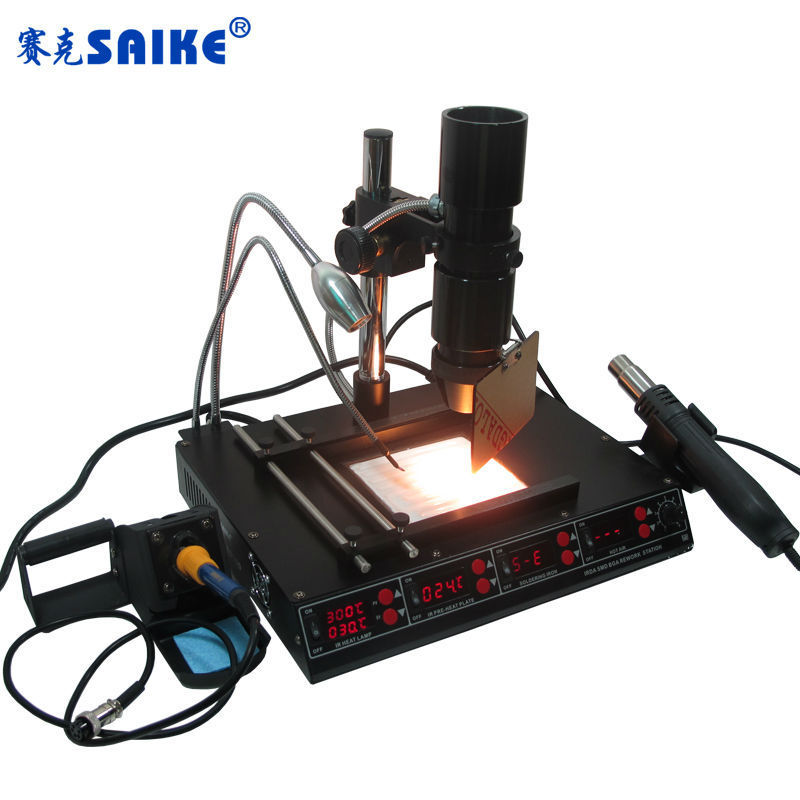 SAIKE 8510D Multifunctional infrared soldering station hot air bga rework station Desoldering station Pcb preheater 220V